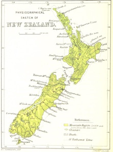 Old Map of New Zealand