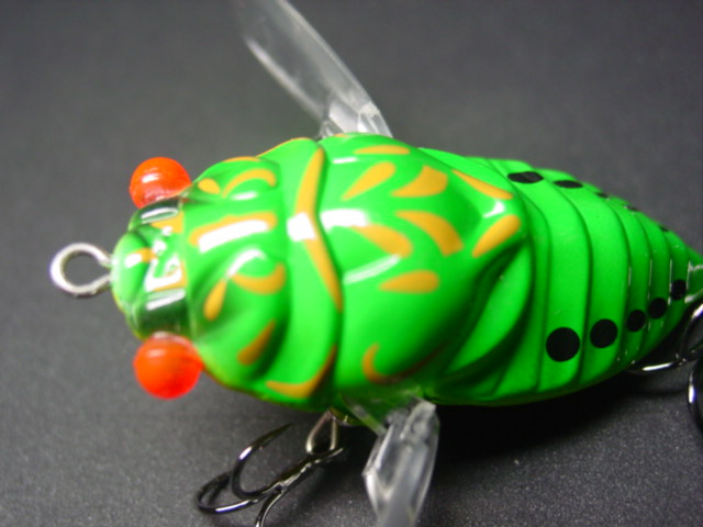 1Pc Cicada Bass Insect Fishing Lures 4Cm Crank Bait Floating Tackly3