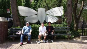Dan Mozgai, Roy Troutman and Elias Bonaros at the Staten Island Museum by Michelle Troutman
