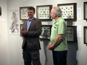 John Cooley and Ed Johnson speaking at the Staten Island Museum Six Legged Sex event by Roy Troutman