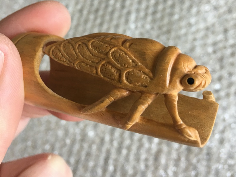 Carved Bamboo Cicada