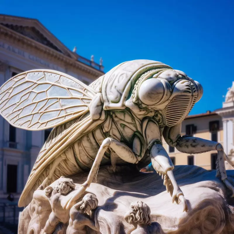 AI Cicada statue